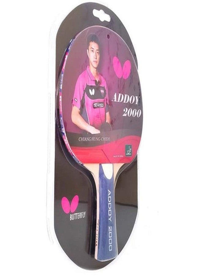 Butterfly Addoy Table Tennis Racket - Ittf Approved Ping Pong Paddle ,,Wood, Red - Image 1