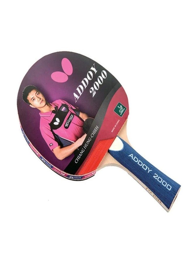 Butterfly Addoy Table Tennis Racket - Ittf Approved Ping Pong Paddle ,,Wood, Red - Image 2