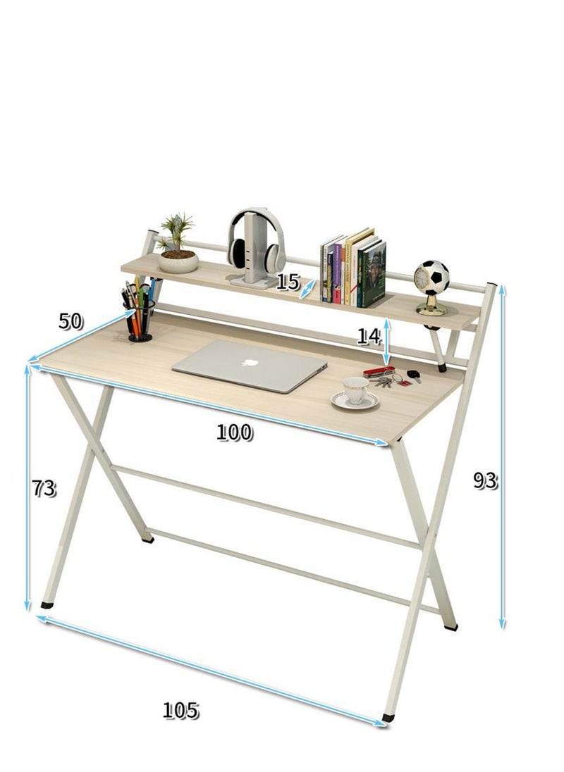 Folding Computer Desk, Multi Purpose Foldable Study Desk Workstation Game Table Home Office Simple Laptop Writing Table No Assembly Required (Beige) - pzsku/Z12108E1E4A1F61CE8FE8Z/45/_/1703314275/5dd63d9e-83e2-4517-9492-205d82662123