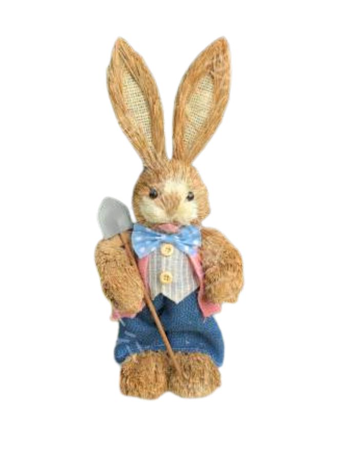 35cm Handmade Straw Rabbit Straw Bunny for Decoration Artificial Animal Home Furnishing Shop Decoration, Bunny 14 - Image 1