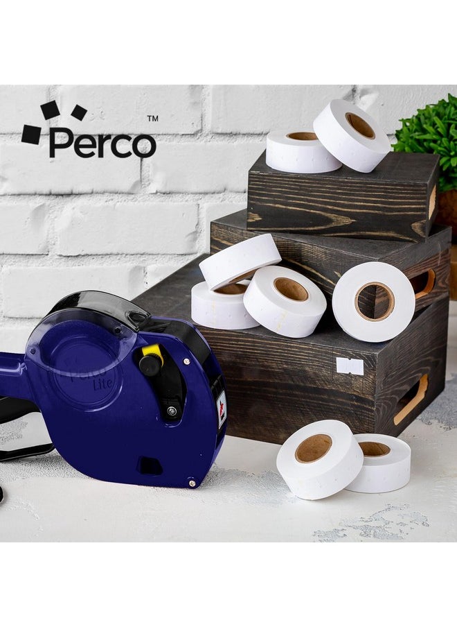 ملصقات Perco 1 Line White 1 كم 8000 ملصقات مسدسات السعر والتاريخ الفارغة لبنادق Perco 1 Line السعر والتاريخ