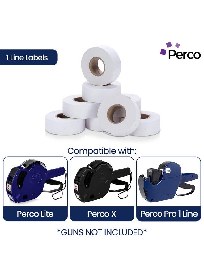 ملصقات Perco 1 Line White 1 كم 8000 ملصقات مسدسات السعر والتاريخ الفارغة لبنادق Perco 1 Line السعر والتاريخ