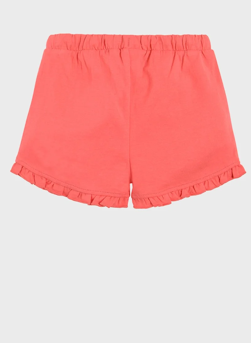 SMYK Infant Flower Print T-Shirt & Shorts Set