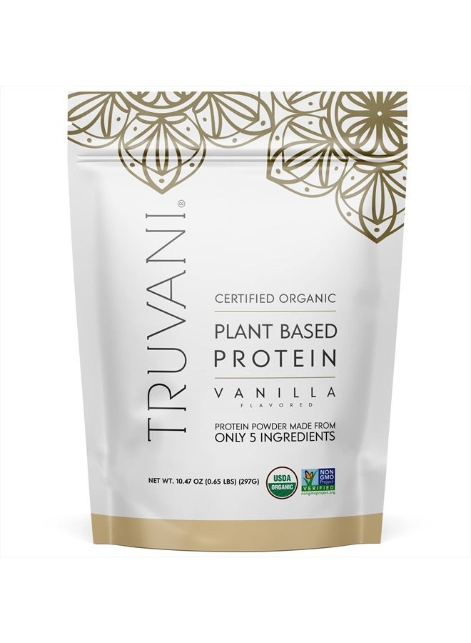 Truvani Vegan Protein Powder | Vanilla | 20g Organic Plant Based Protein | 10 Servings | Pea Protein for Women and Men | Keto | Gluten & Dairy Free | Low Carb | No Added Sugar - Image 1