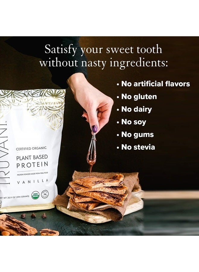 Truvani Vegan Protein Powder | Vanilla | 20g Organic Plant Based Protein | 10 Servings | Pea Protein for Women and Men | Keto | Gluten & Dairy Free | Low Carb | No Added Sugar - Image 5
