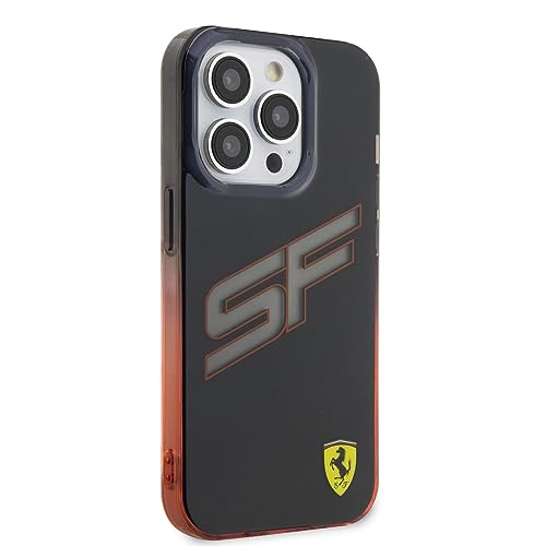 CG MOBILE Ferrari Phone Case [Official Licensed] Transparent Initials & Gradient Case with SF Logo | Protective Case Compatible with iPhone 15 Pro Max (6.7-Inch) 2023 - Black - Image 4
