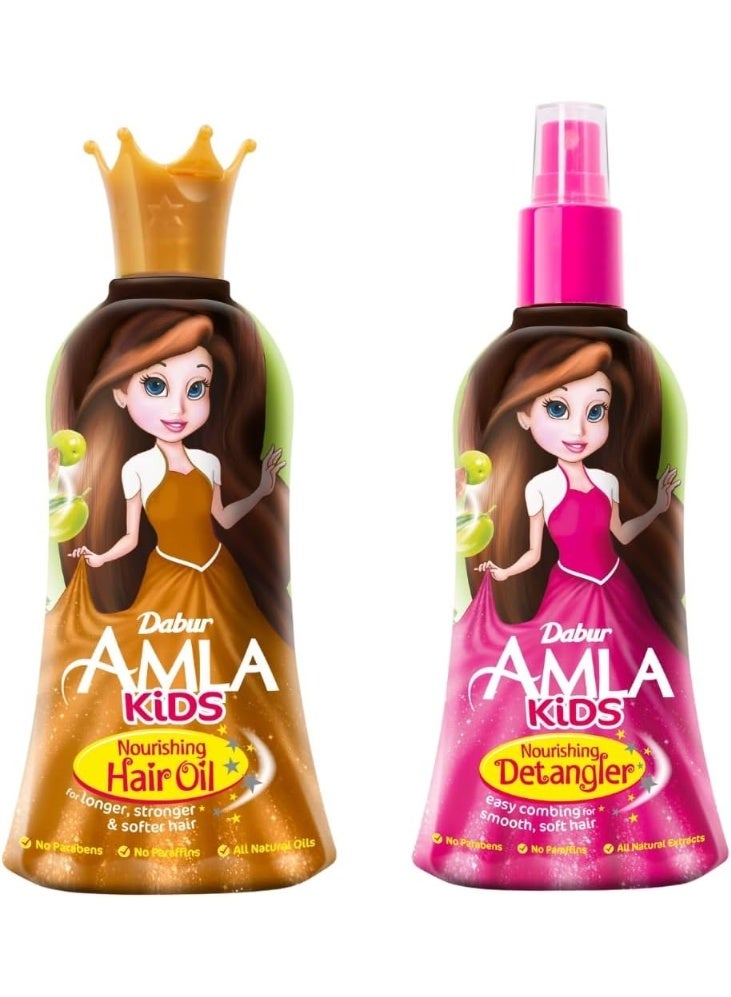 دابر أملا للأطفال مزيل تشابك الشعر + زيت للشعر (2 × 200 مل) | مستخلصات طبيعية | عناية لطيفة لشعر قوي وطويل وناعم | عبوة اقتصادية - Image 1