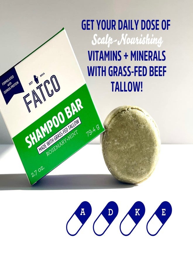 FATCO Shampoo Bar | Tallow-Based | Rosemary + Mint | Nourishing + Moisturizing | Great for All Hair Types | Zero Waste 2.7 oz - Image 4