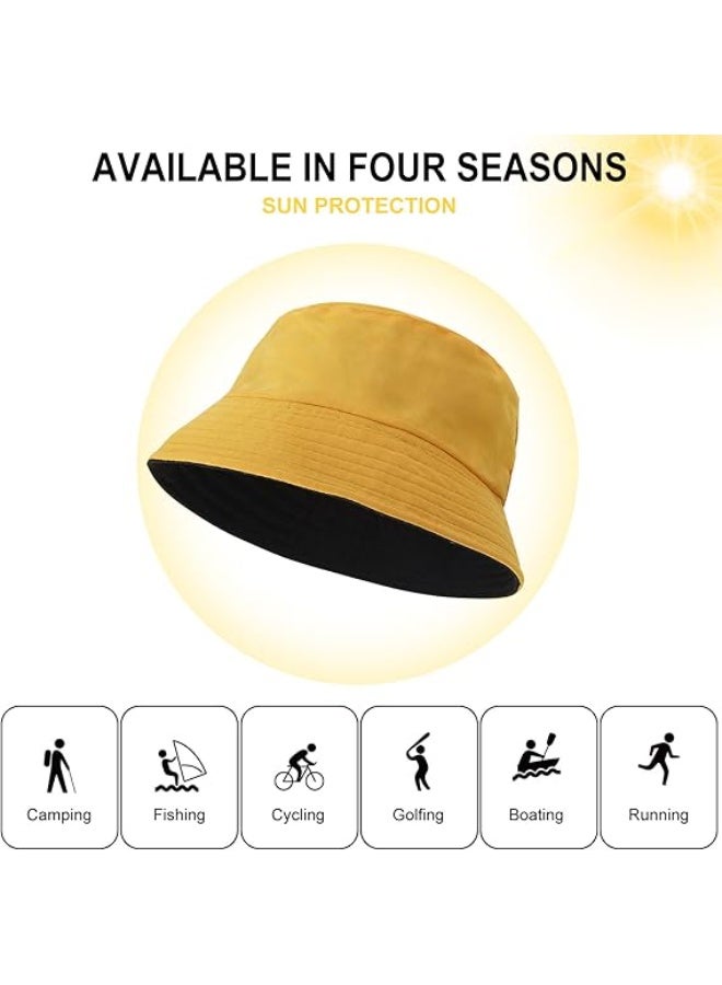 Bucket Hats Wide Brim Cotton Sun Hats for Women Summer Outdoor Travel Beach Sun Hat UPF 50+ - Image 4