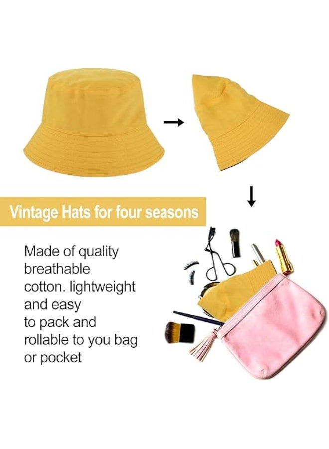 Bucket Hats Wide Brim Cotton Sun Hats for Women Summer Outdoor Travel Beach Sun Hat UPF 50+ - Image 5