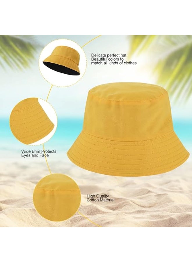 Bucket Hats Wide Brim Cotton Sun Hats for Women Summer Outdoor Travel Beach Sun Hat UPF 50+ - Image 3