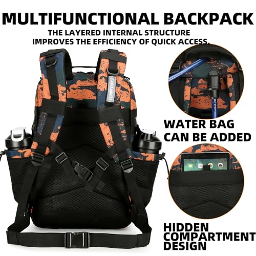 Lovelinks21 25L Tactical Backpack for Men Women Military Backpack Army Assault Pack Molle Backpack Small Bug Out Bag Travel Rucksack Daypack (Mars Camo) - Image 5