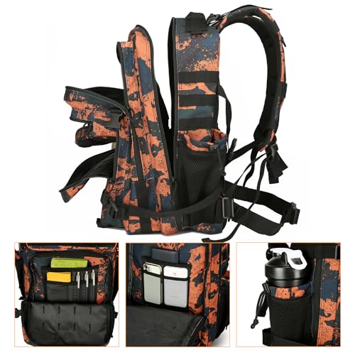 Lovelinks21 25L Tactical Backpack for Men Women Military Backpack Army Assault Pack Molle Backpack Small Bug Out Bag Travel Rucksack Daypack (Mars Camo) - Image 4