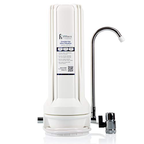 iFilters Countertop Ultra Drinking Water Filter for VOCs Cysts Pesticides Herbicides Chlorine Taste & Odor - White - Image 1