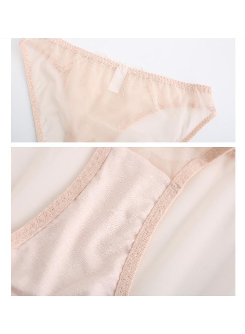 KUYING New Vine Jacquard Half Cup Lace Bra Small Chest Gathering Anti Drop Bra Set  - Image 5