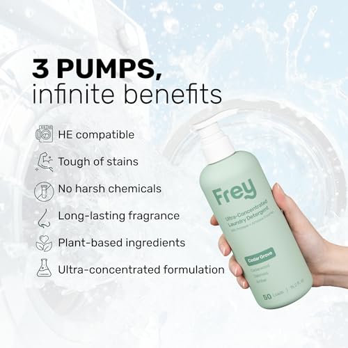 FREY Laundry Care Bundle Concentrated Detergent Fabric Softener Cedar Grove Scent HECompatible EcoFriendly - Image 5
