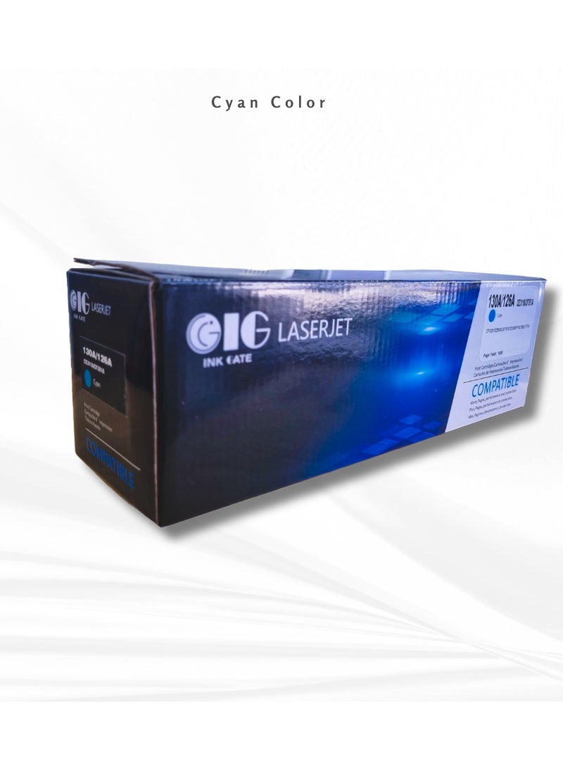 IG Compatible Cyan Toner Cartridge – 130A / 126A / CE311A / CF351A – For HP CP1025 / M176 / M177 & Canon LBP7010C / LBP7018C – Up to 1000 Pages - Image 2