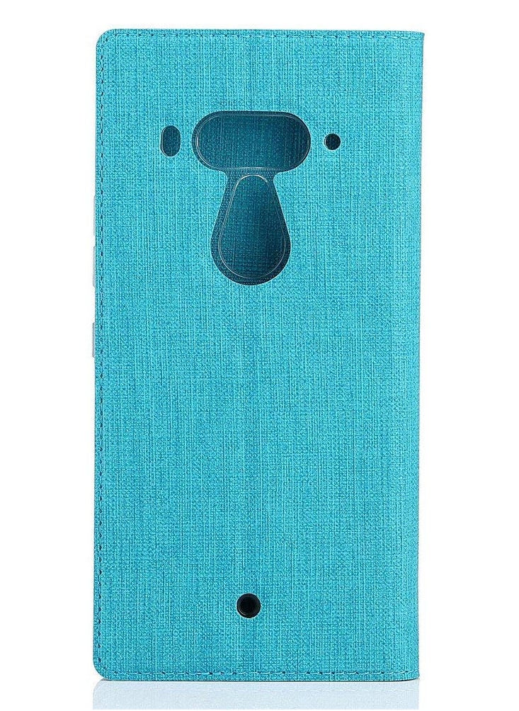 ماركة غير محددة - جراب اتش تي سي يو 12 بلس HTC U12+, محفظة فليب, مع ستاند ومكان للبطاقات, ازرق - Image 1