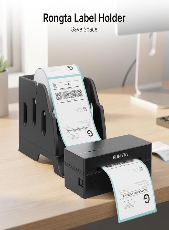 Rongta Label Holder for Rolls and Fan-Fold Labels, Thermal Sticker Roll Holder for Desktop Thermal Printer, Black - Image 5