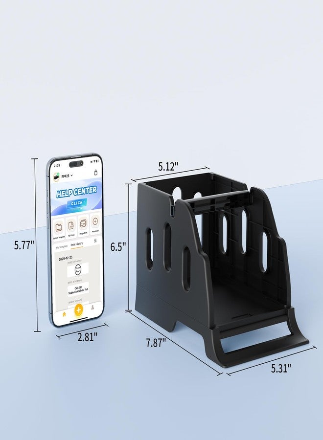 Rongta Label Holder for Rolls and Fan-Fold Labels, Thermal Sticker Roll Holder for Desktop Thermal Printer, Black - Image 4