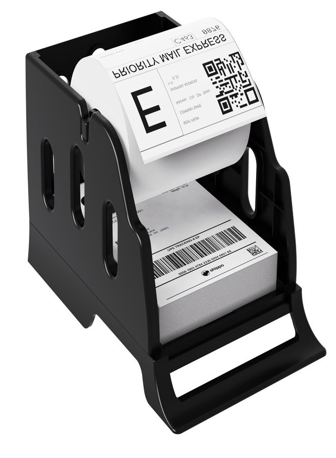 Rongta Label Holder for Rolls and Fan-Fold Labels, Thermal Sticker Roll Holder for Desktop Thermal Printer, Black - Image 1