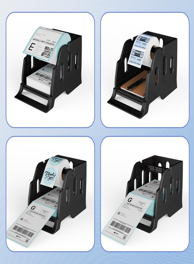 Rongta Label Holder for Rolls and Fan-Fold Labels, Thermal Sticker Roll Holder for Desktop Thermal Printer, Black - Image 2