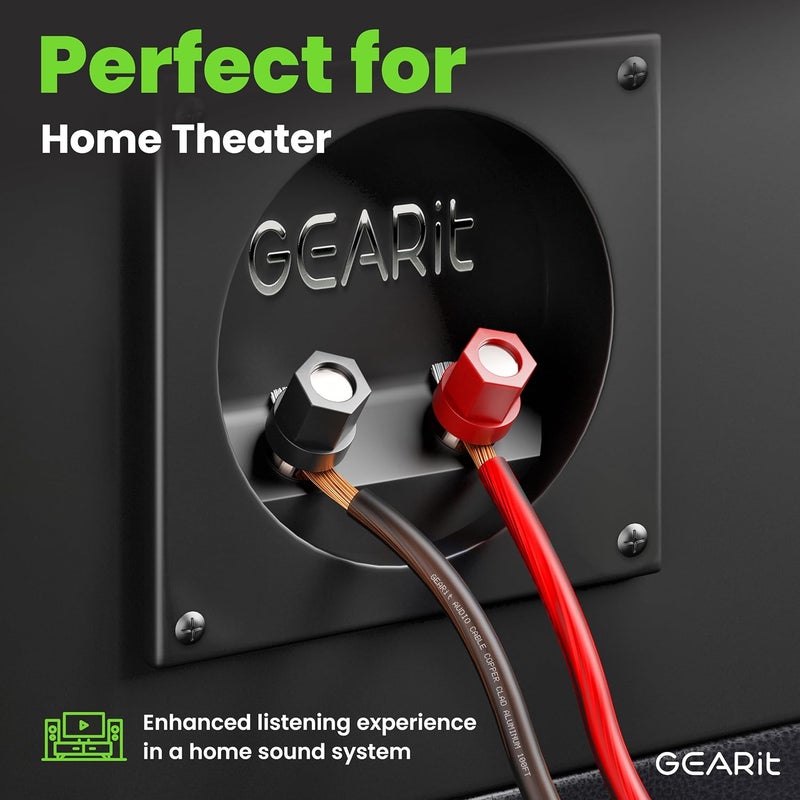 GEARit 14 Gauge 100 Feet Speaker Wire - CCA Cable for Home & Car Audio - Image 3