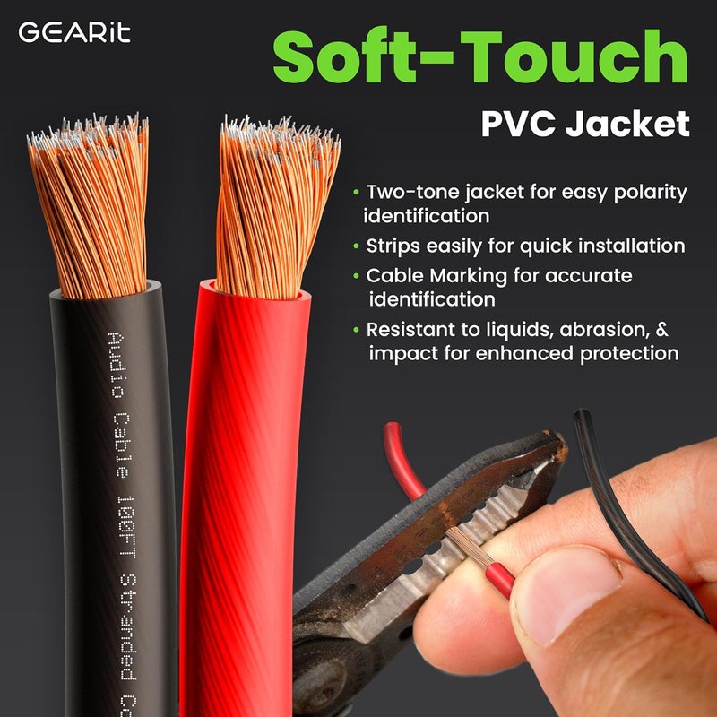 GEARit 14 Gauge 100 Feet Speaker Wire - CCA Cable for Home & Car Audio - Image 5
