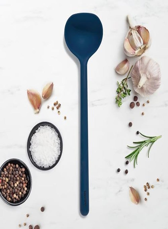 جرين بان مغرفة سيليكون من جرين بان، مثالية لخلط وتقليب وتقديم الحساء، أداة مطبخ للطبخ، مصنوعة من مطاط مرن غير لاصق، قلب فولاذي صلب، مقاومة للحرارة، مقبض مانع للانزلاق، خالية من مادة BPA، آمنة للغسل في غسالة الأطباق، لون أزرق - Image 3