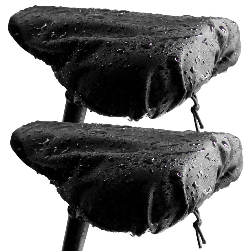 JIAJUNFS Waterproof Bicycle Seat Covers Dustproof Rainproof UVResistant and Windproof Easy to Install and Clean Reusable Suitable for Mens and Womens Mountain Bike and Narrow Seats2pcs Black - Image 2