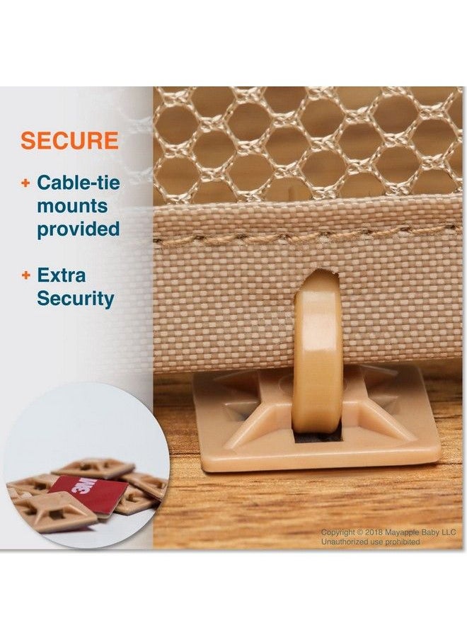 Roving Cove Rovingcove Stair Banister Guard 5Ft X 3Ft Railing Safety Net For Baby Proofing Child Safety Gate Cover Balcony Mesh Netting Almond Brown  - Image 5