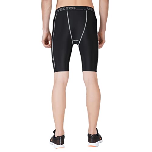 Vector X OMS-142 Inner Compression Shorts with Abdo-Guard Pocket (Black) - Image 2