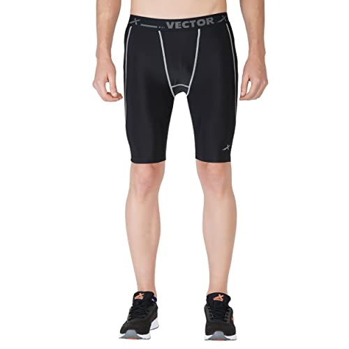 Vector X OMS-142 Inner Compression Shorts with Abdo-Guard Pocket (Black) - Image 1
