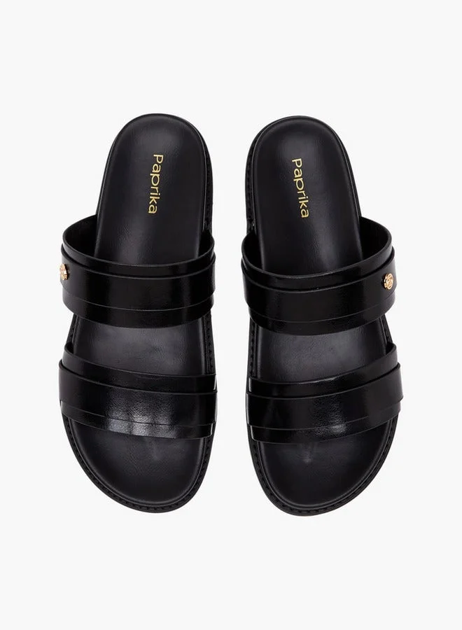 بابريكا صنادل نسائية بدون أربطة بتصميم شراشيب