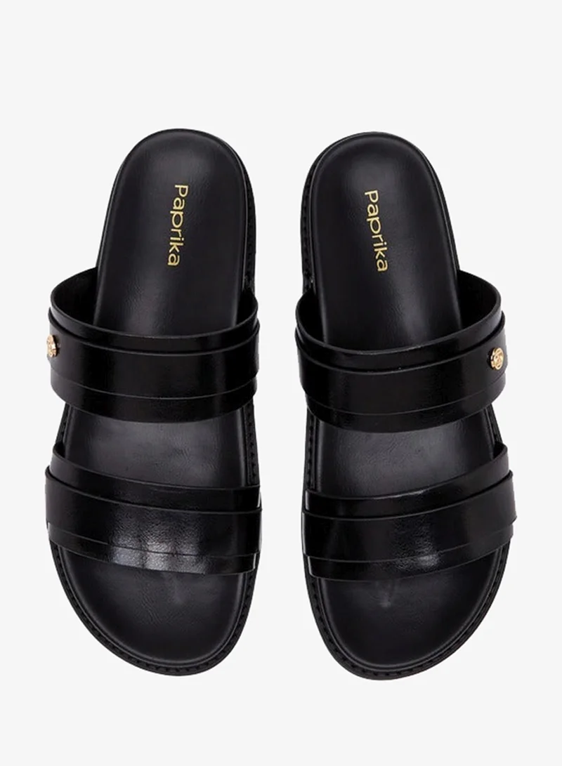 بابريكا صنادل نسائية بدون أربطة بتصميم شراشيب