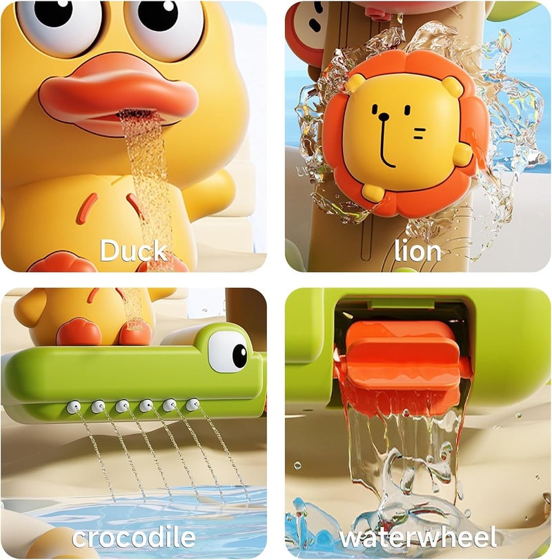 OR OR TU Baby Bath Toys, Watermill Rotating Water Bath Toy with Suction Cups, Wind up Bath Toys Baby Shower Swimming  Toys - Image 5