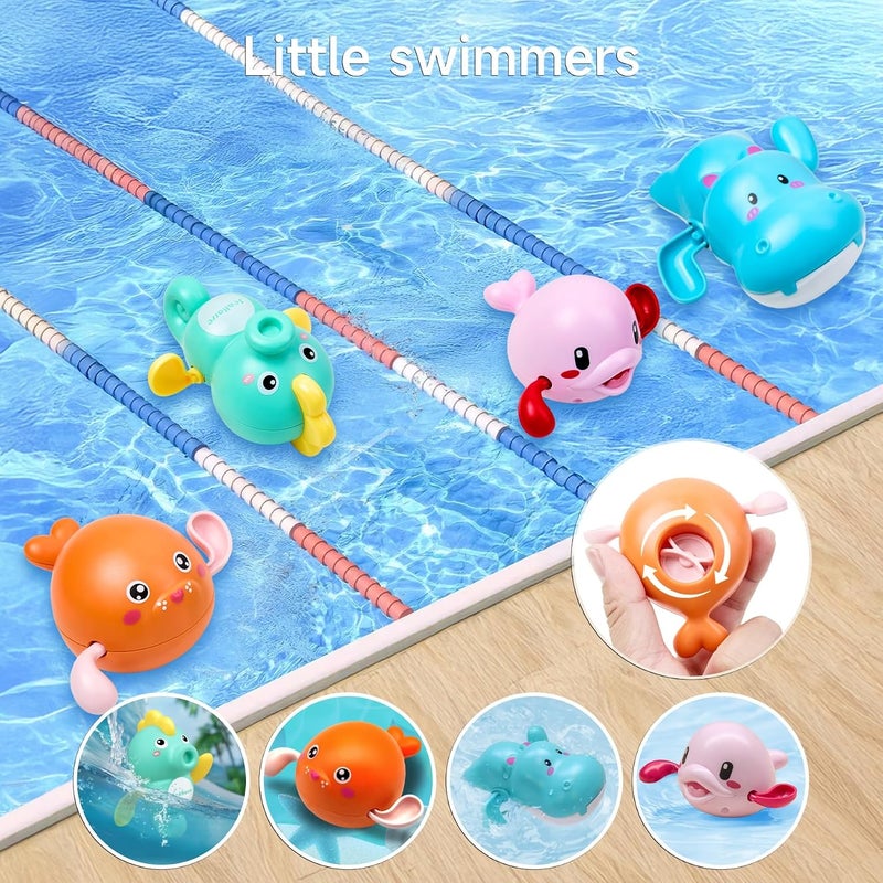OR OR TU Baby Bath Toys, Watermill Rotating Water Bath Toy with Suction Cups, Wind up Bath Toys Baby Shower Swimming  Toys - Image 4