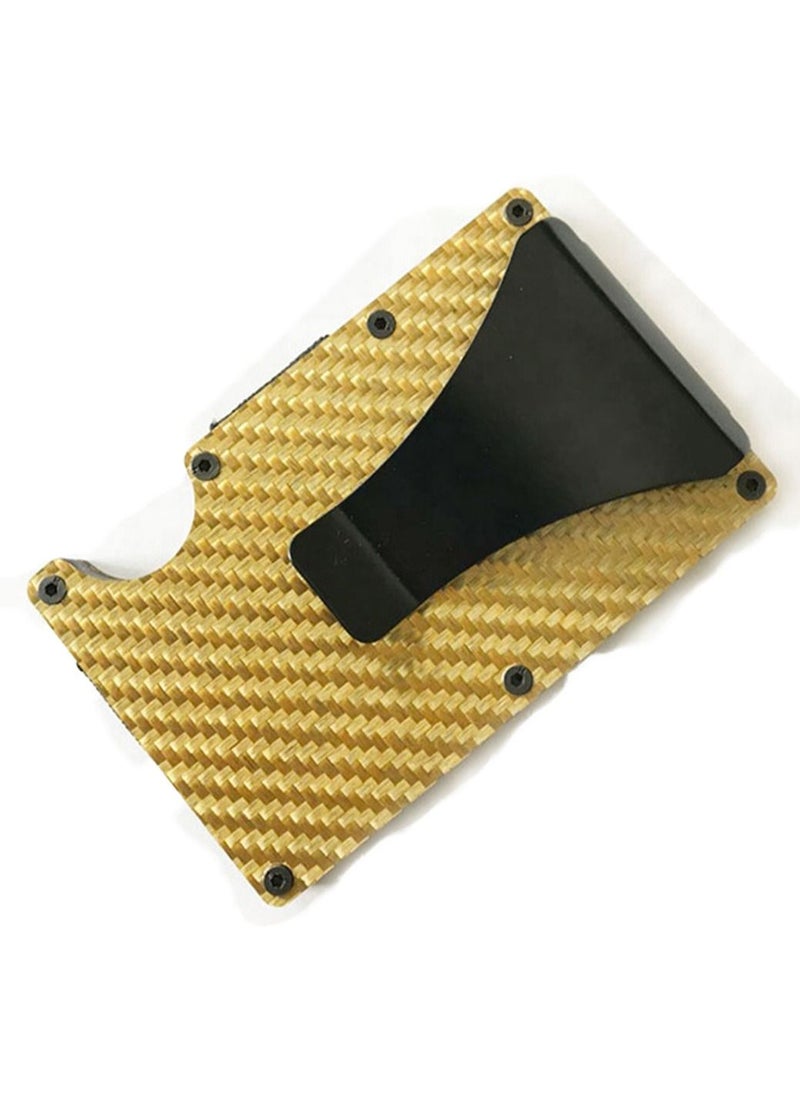 MORANO New Fashion Slim Credit Card Holder gold  - Image 2