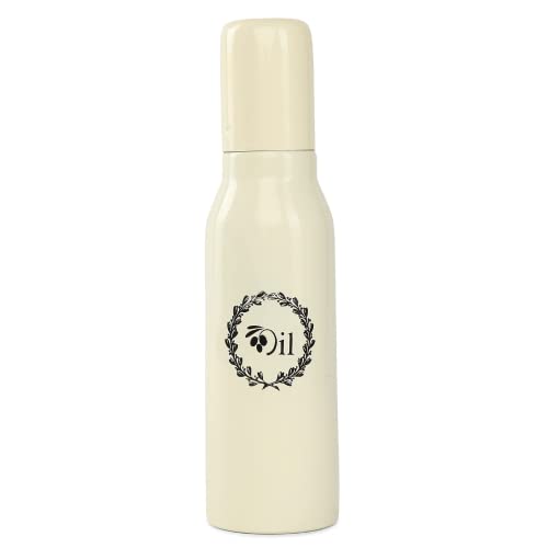dudki Stainless Steel Olive Oil Dispenser Leak Proof Bottle for kitchen Oil and Vinegar Cruet Container kitchen oil dispenser17 ounce IVORY750 ML - Image 1