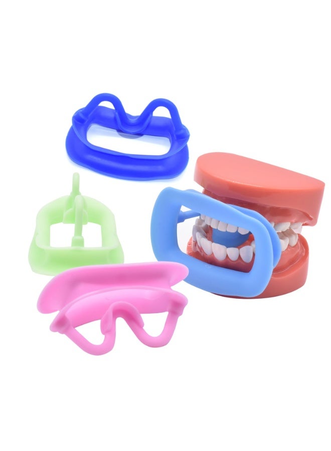 RAHAYM 4 Pcs Silicone Cheek Retractor, Dental Cheek Retractors for Teeth Whitening,Reusable Intraoral Lip Retractor for Hold Mouth Open (4 Colors) - Image 4