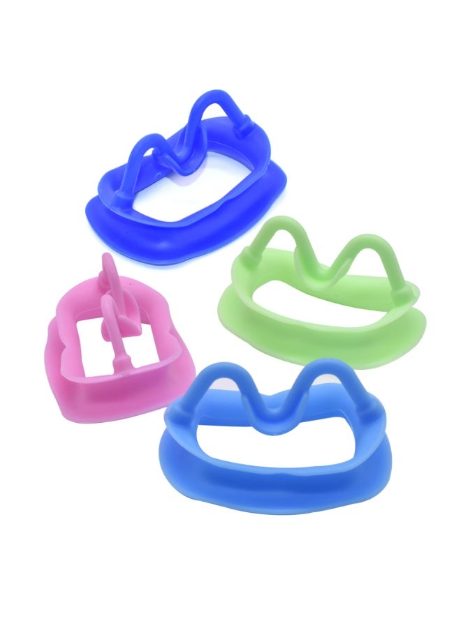 RAHAYM 4 Pcs Silicone Cheek Retractor, Dental Cheek Retractors for Teeth Whitening,Reusable Intraoral Lip Retractor for Hold Mouth Open (4 Colors) - Image 2