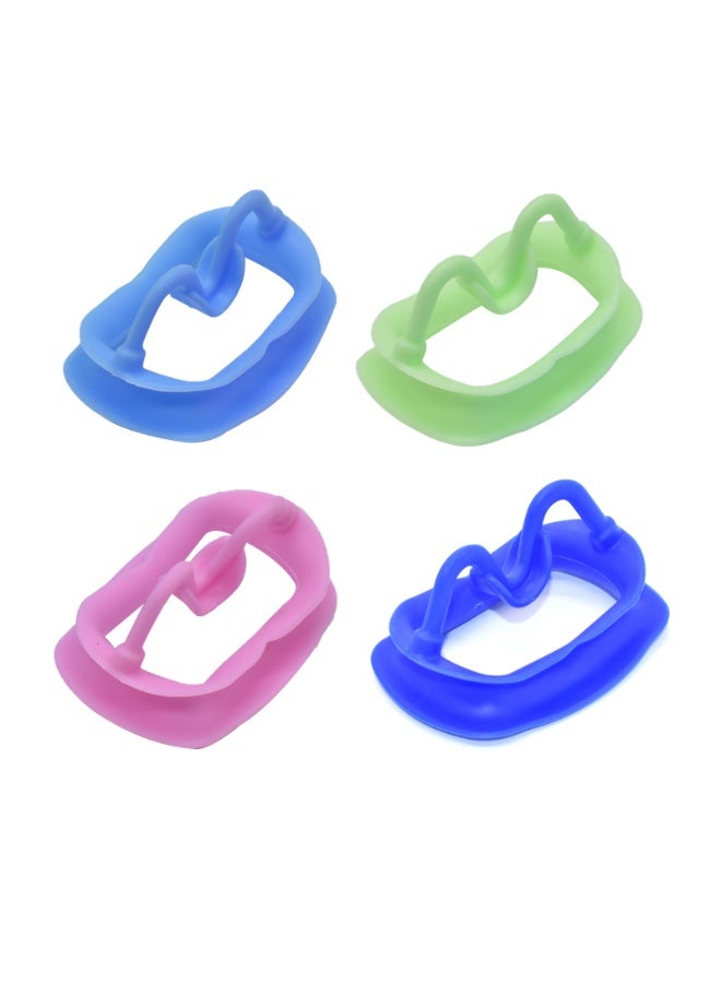 RAHAYM 4 Pcs Silicone Cheek Retractor, Dental Cheek Retractors for Teeth Whitening,Reusable Intraoral Lip Retractor for Hold Mouth Open (4 Colors) - Image 1