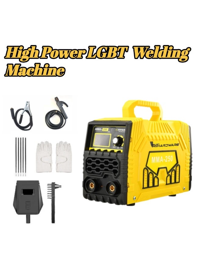 TriThardware Stick Welder 220V LED Display Digital Inverter IGBT Welding Machine，MMA dc Inverter Welder with Digital Display Portable Welding Machine-Yellow  - Image 1