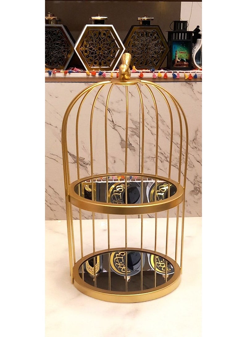 A Multi use Metal Holder Bird Shape - 2 Levels