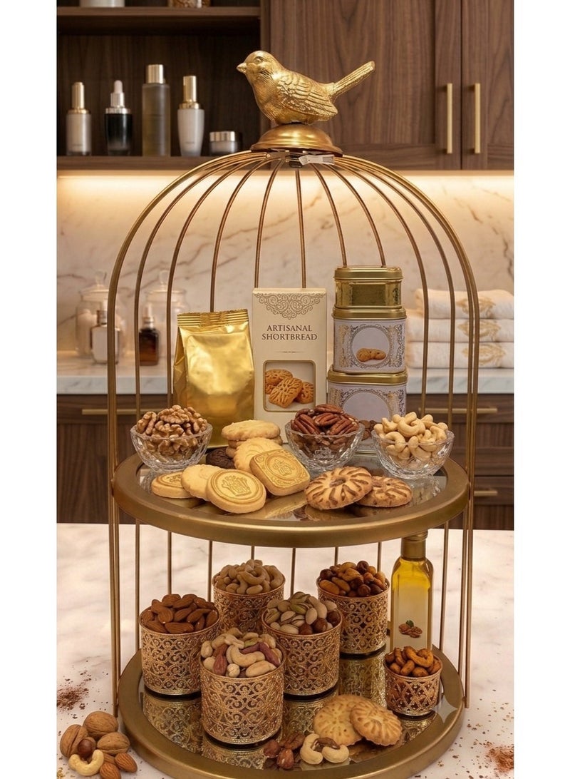 A Multi use Metal Holder Bird Shape - 2 Levels - Image 1