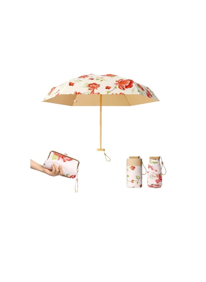 Y&D - Folding Travel Umbrellas, Sun Lightweight Umbrella Lady's Parasol Sunblock UV Protection UPF 50+ Compact Size, Small Mini Light Design Perfect for Outdoor and Rain - Image 1