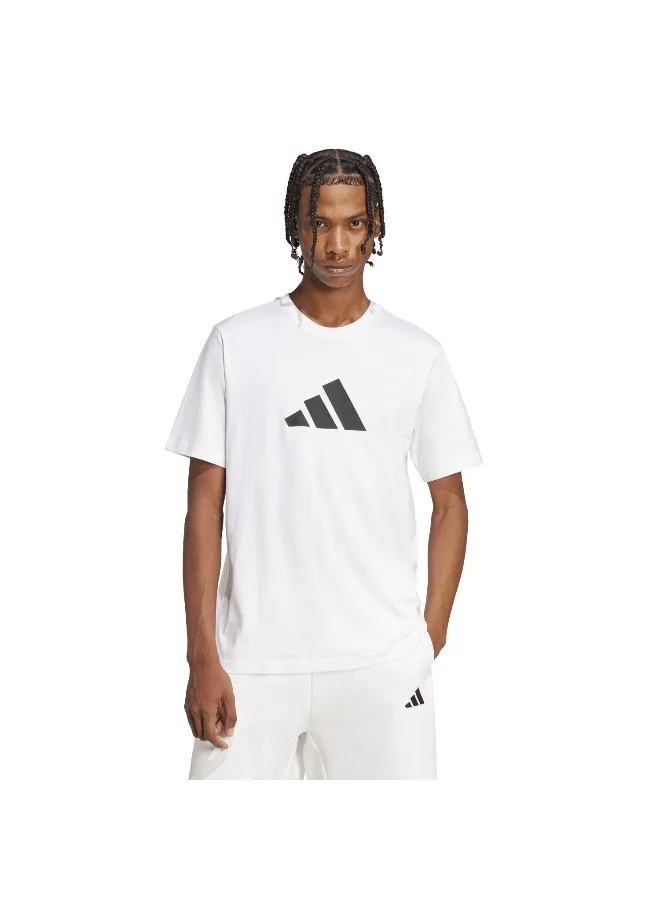 adidas Adidas M Fi 3Bar Tee White T-Shirt (Short Sleeve) T-Shirts For Men