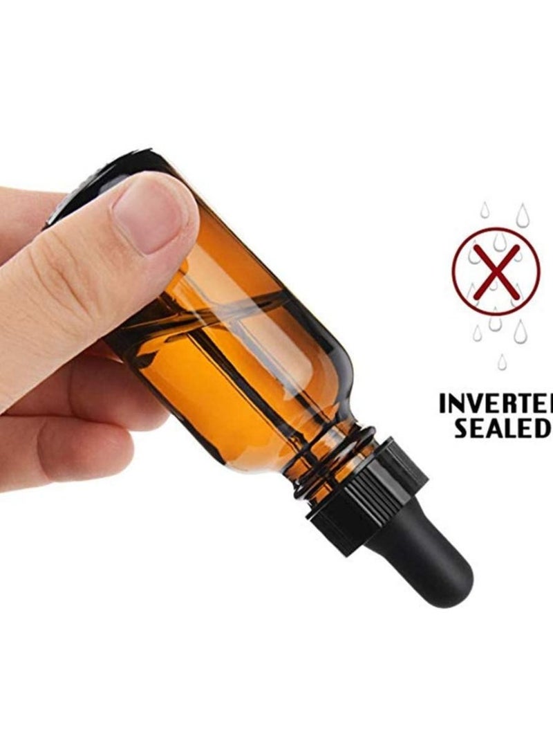 أوريتي زجاجات زجاجية للزيوت العطرية، قطارة زجاجية للعين، 30 مل (1 أونصة)، زيوت عطرية، موزع قطارة زجاجية للعين للزيوت العطرية، أدوات المطبخ، مواد كيميائية معملية، كولونيا، كهرمان، 1 أونصة سائلة، عبوة من 6 قطع - Image 4