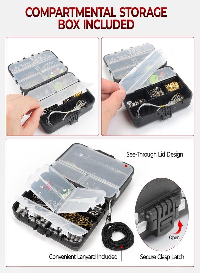 MadBite by KastKing Freshwater Terminal Tackle Kits, 182 pcs, Fishing Hooks, Accessory Kit, Freshwater Fishing Gear, Fishing Weights & Sinkers, Jig Hooks, Floats and Bobber - Image 3