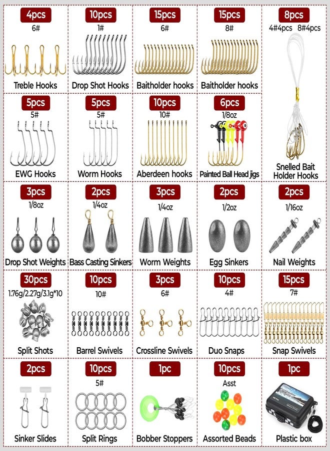 MadBite by KastKing Freshwater Terminal Tackle Kits, 182 pcs, Fishing Hooks, Accessory Kit, Freshwater Fishing Gear, Fishing Weights & Sinkers, Jig Hooks, Floats and Bobber - Image 4